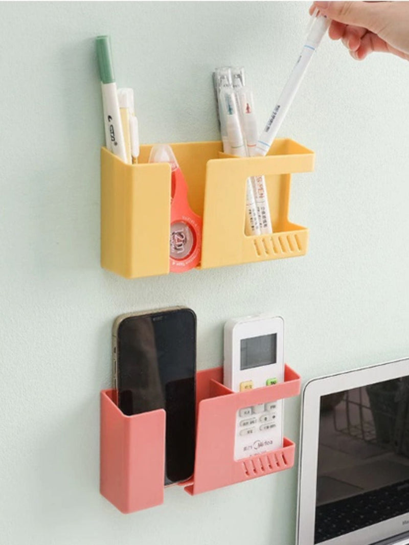 Suporte DUPLO Para Celular e Controle Remoto Para Parede Auto Adesivo Colorido