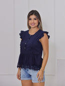 Blusa com babados
