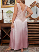 Camisola de cetim com renda