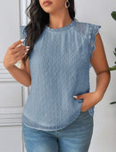 Blusa Ponto Suiço, com Renda