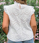 Blusa de lese, com bordado