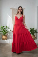 Vestido decote em V