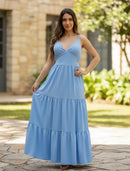 Vestido decote em V