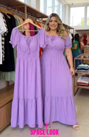 Vestido decote ombro a ombo