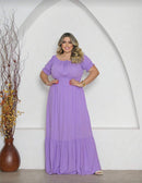 Vestido decote ombro a ombo