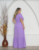 Vestido decote ombro a ombo