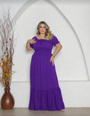 Vestido decote ombro a ombo