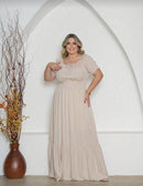 Vestido decote ombro a ombo