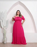 Vestido decote ombro a ombo