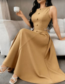 Vestido detalhe botão