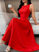 Vestido detalhe botão