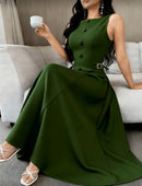 Vestido detalhe botão