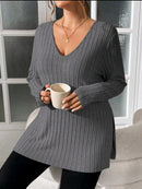 Blusa de inverno decote em V