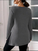 Blusa de inverno decote em V