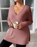 Blusa de inverno decote em V
