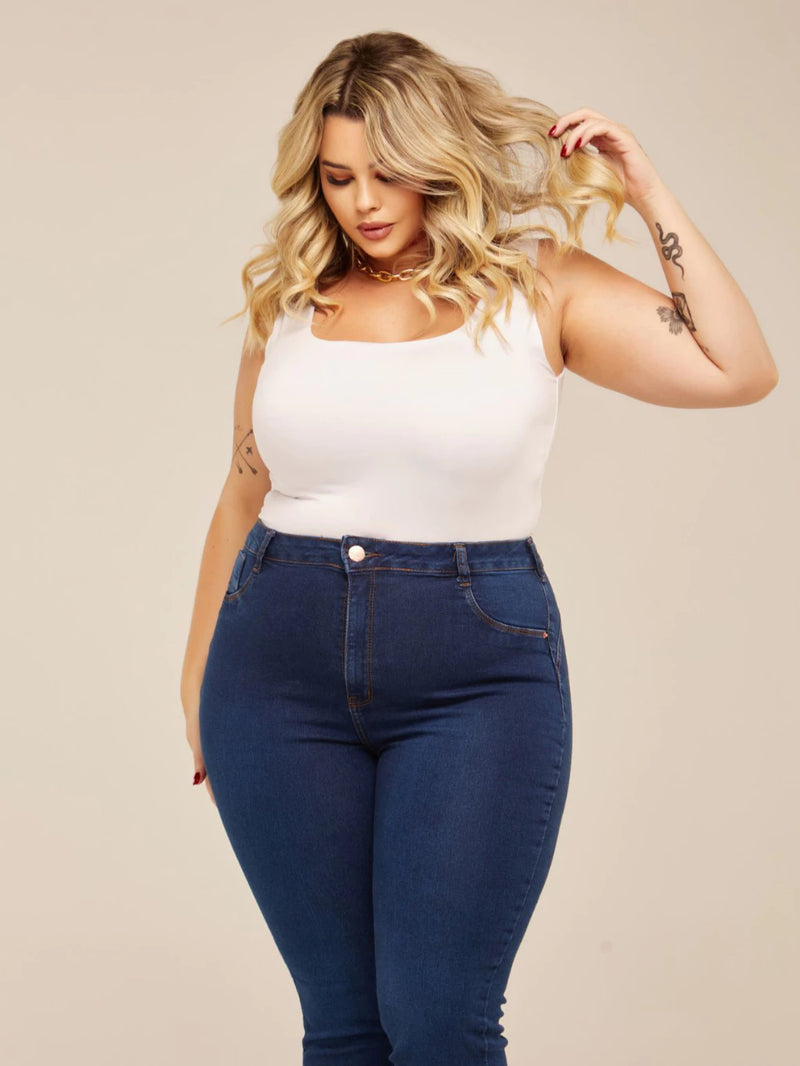Calca Jeans Azul Escuro