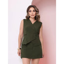 Conjunto Saia e Colete Alfaiataria