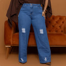 Calca Wide Leg Plus com Detalhe