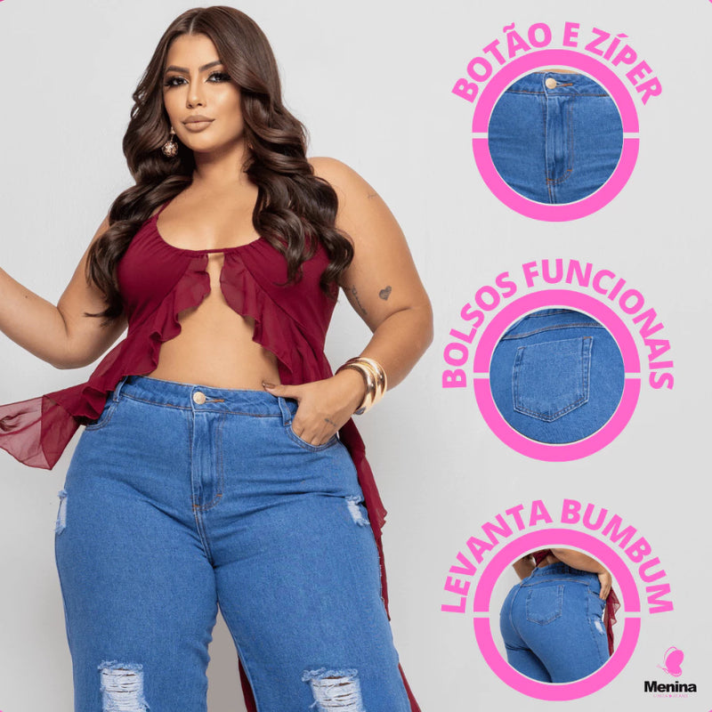 Calça jeans flare