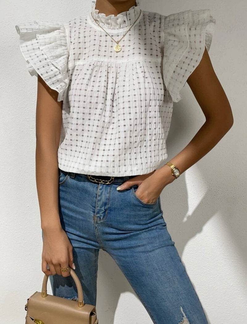 Blusa manga borboleta