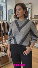 Blusa de inverno estampada