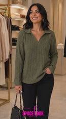 Blusa de inverno decote em V