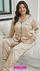 Pijama de cetim feminino