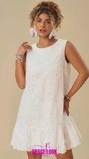 Vestido de lese com babados
