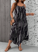 Vestido estampado longo