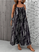 Vestido estampado longo