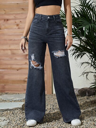 Calça jeans - Cintura alta